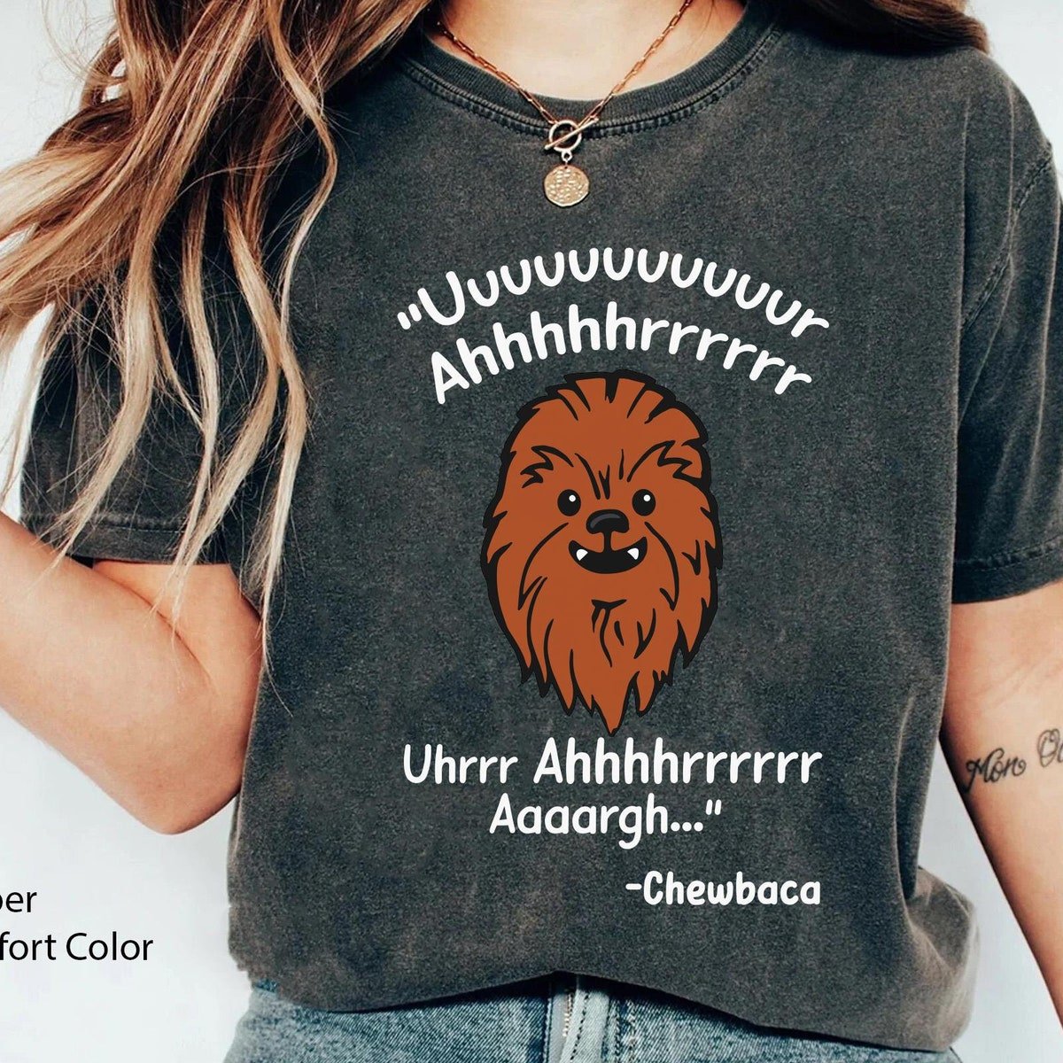 Chewbacca Comfort Colors Shirt Star Wars Fan Gift Disney Family T-Shirt