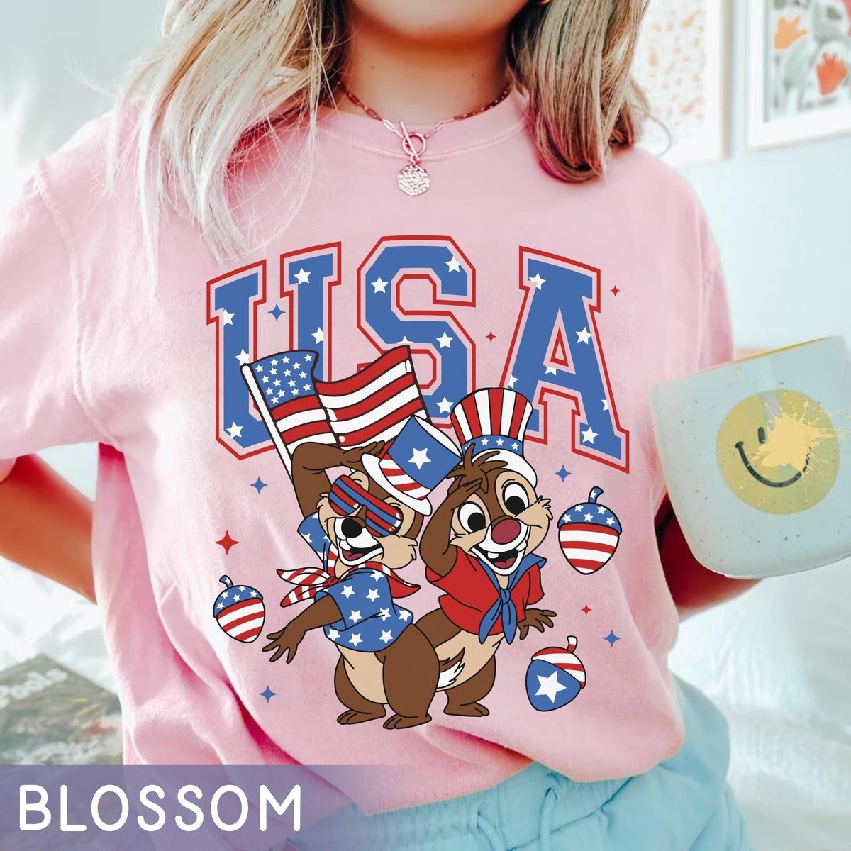 Chip n Dale Patriotic USA Shirt Independence Day 2024 Disney Tee