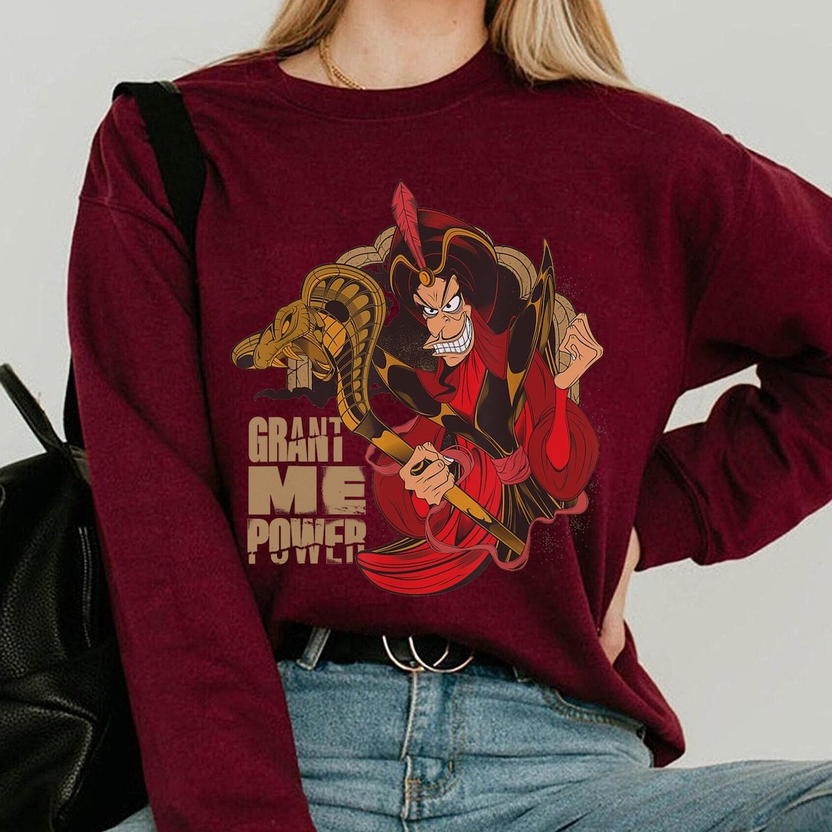 Disney Aladdin Jafar Villain T-Shirt Retro Evil Genie Top