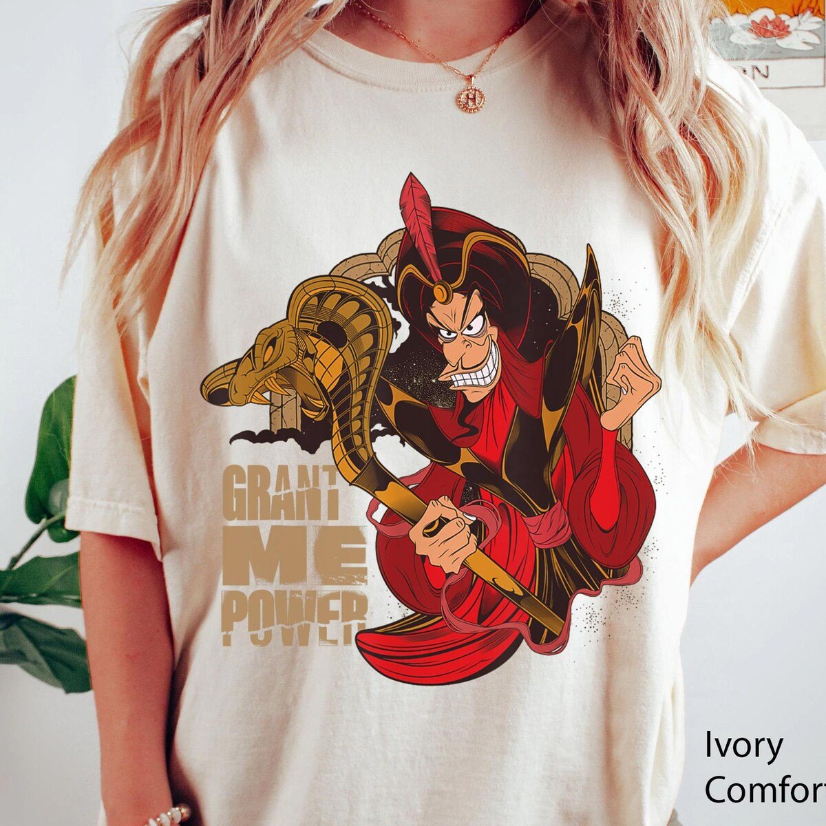 Disney Aladdin Jafar Villain T-Shirt Retro Evil Genie Top