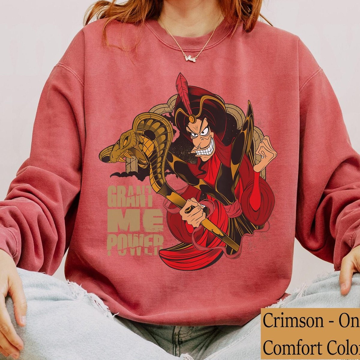 Disney Aladdin Jafar Villain T-Shirt Retro Evil Genie Top