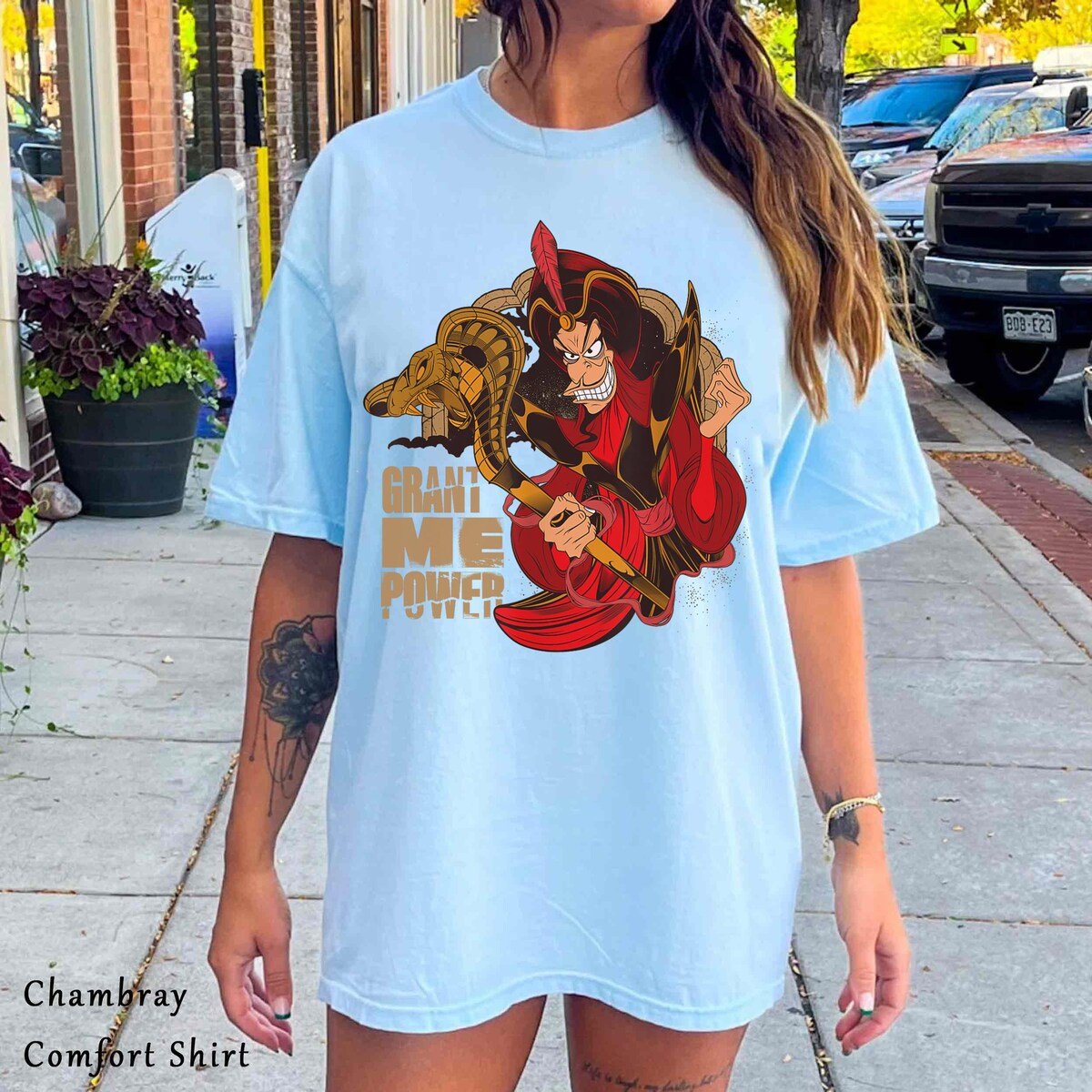 Disney Aladdin Jafar Villain T-Shirt Retro Evil Genie Top