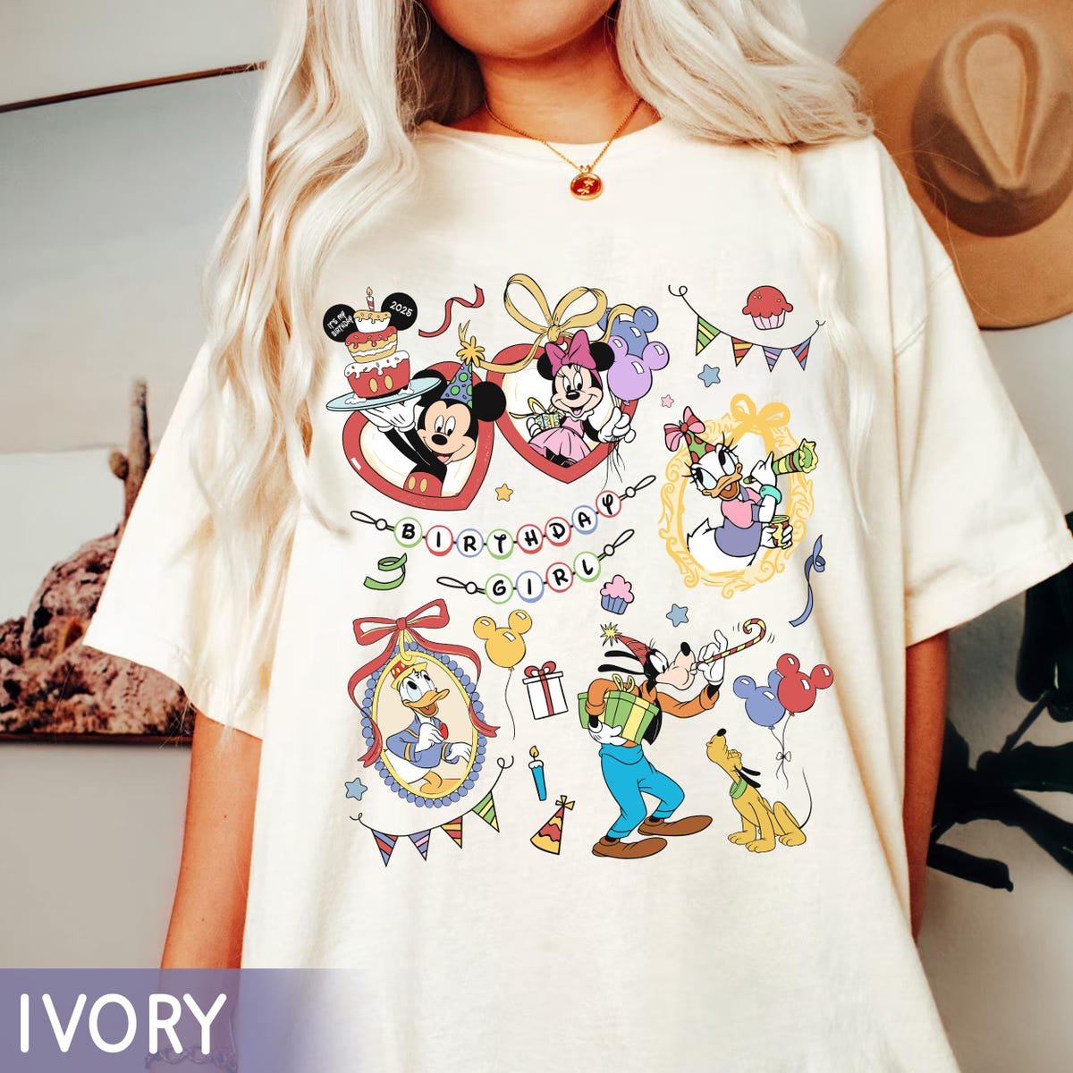 Disney Birthday Girl Shirt Mickey Friends Party Tee 2025