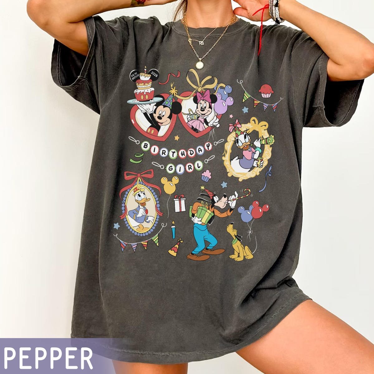Disney Birthday Girl Shirt Mickey Friends Party Tee 2025