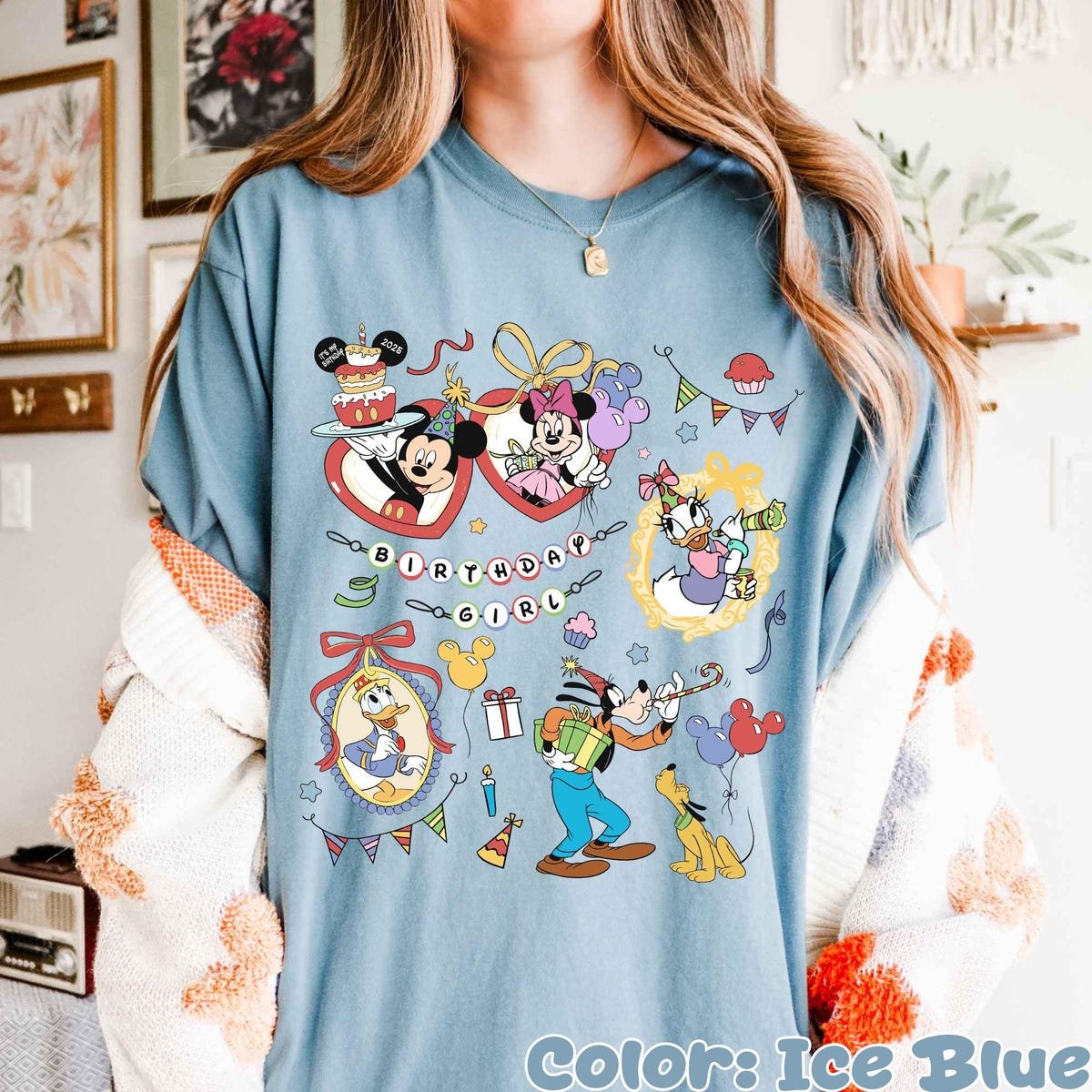 Disney Birthday Girl Shirt Mickey Friends Party Tee 2025