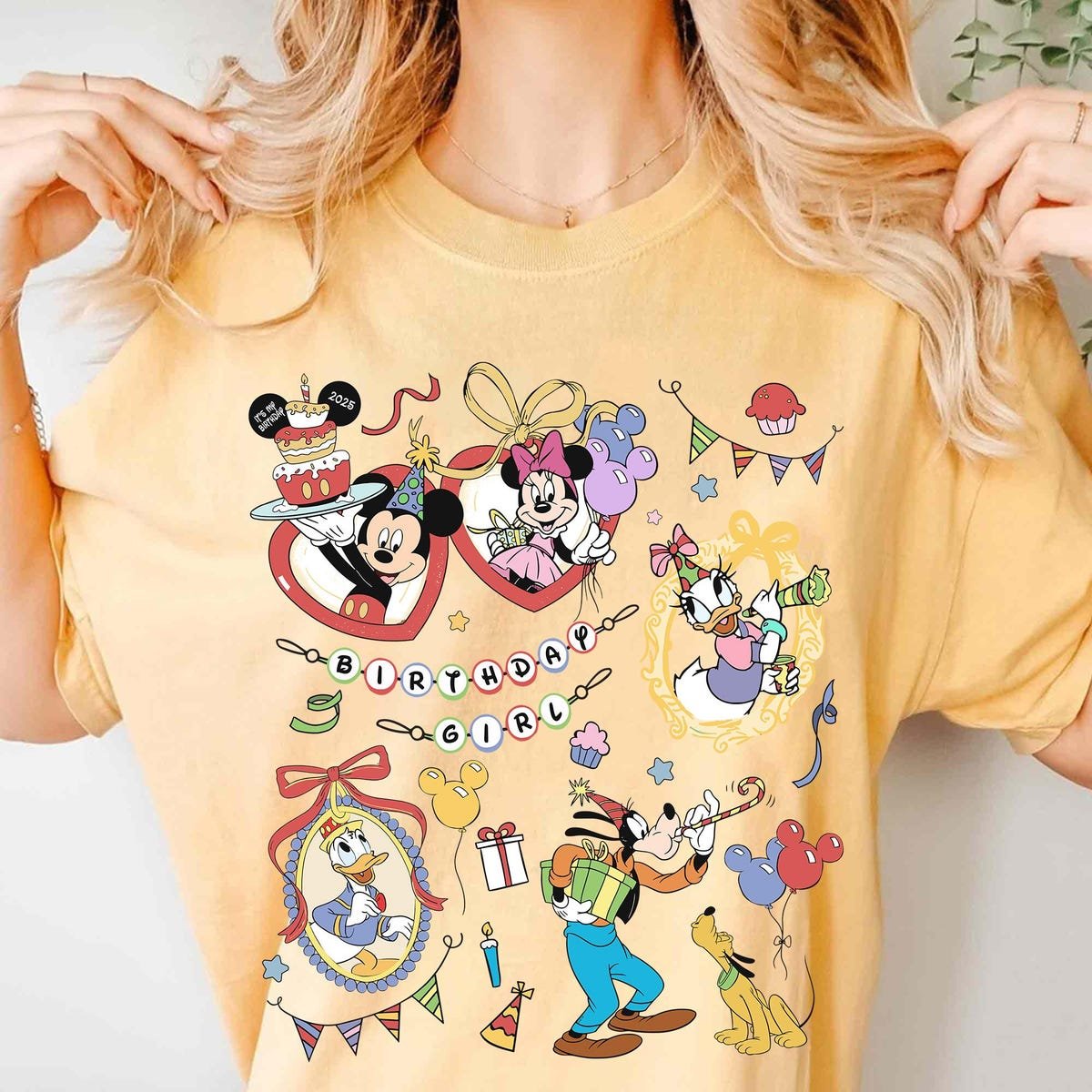 Disney Birthday Girl Shirt Mickey Friends Party Tee 2025