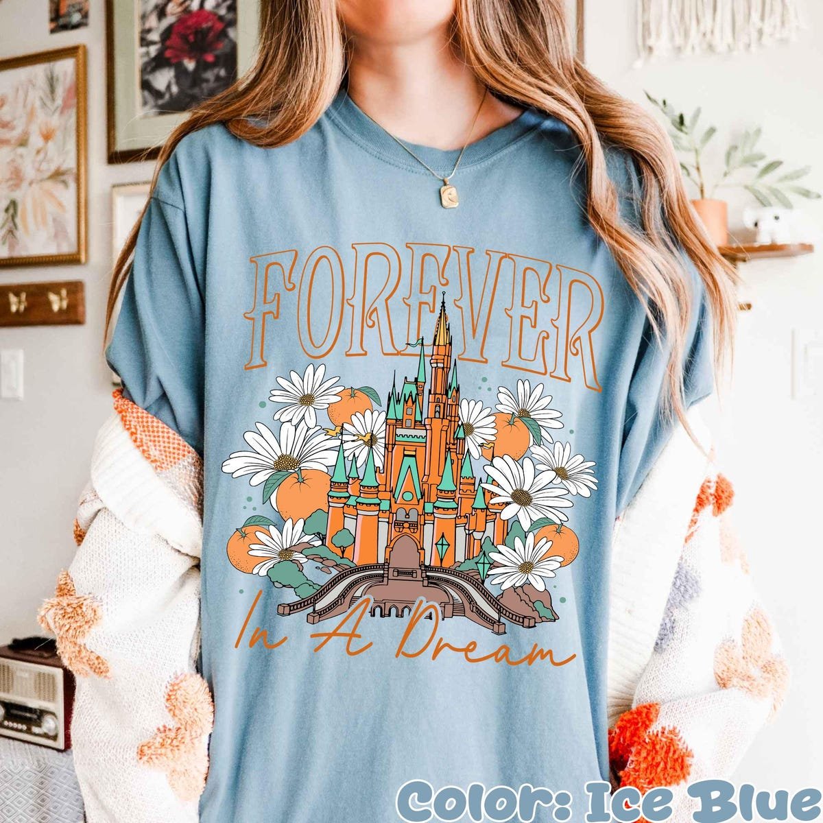 Disney Castle Dream Shirt Orange Blossom Magic Kingdom Tee