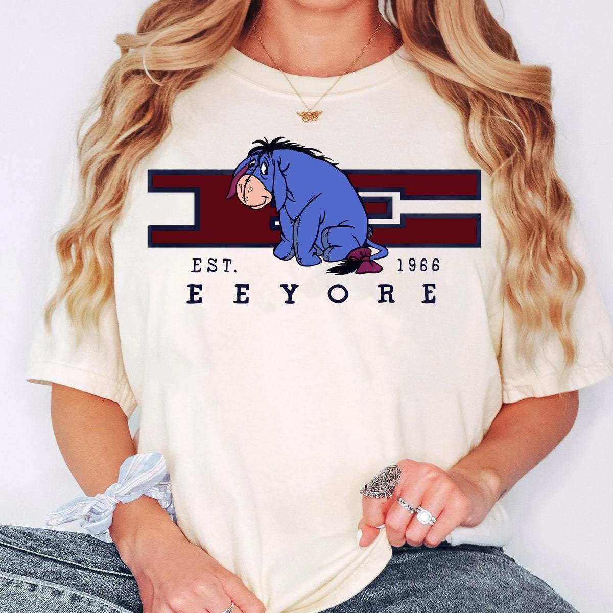 Disney Eeyore Vintage T-Shirt Winnie The Pooh Sad Donkey Tee