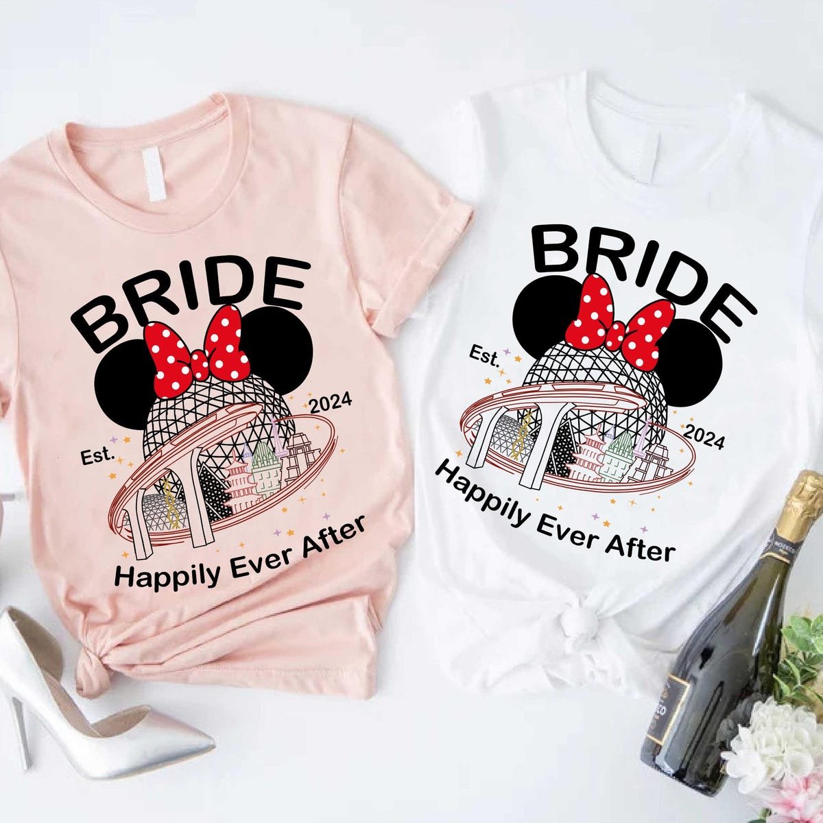 Disney Epcot Bachelorette Party Shirt Wedding Trip 2024 Bride Matching