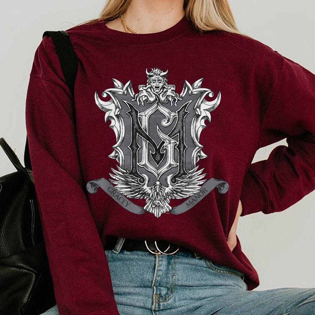 Disney Haunted Mansion Shirt Gracey Manor Crest T-shirt Gift for Fans