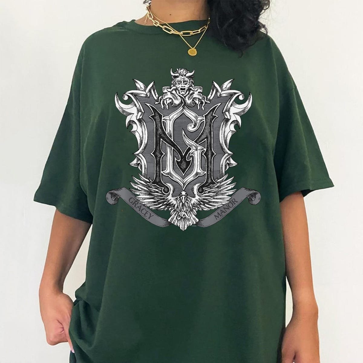 Disney Haunted Mansion Shirt Gracey Manor Crest T-shirt Gift for Fans