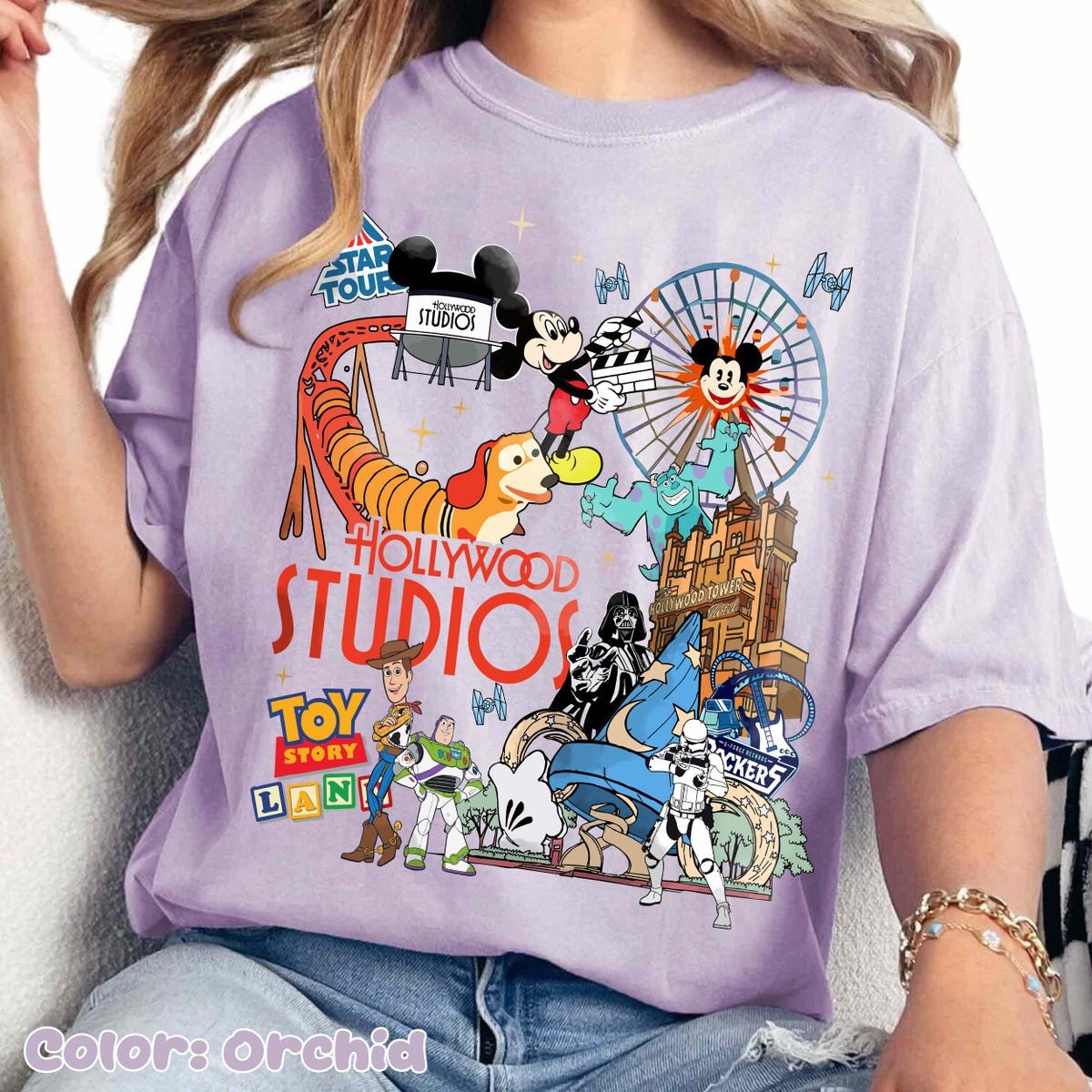 Disney Hollywood Studios T-Shirt Mickey and Friends Retro Family Tee
