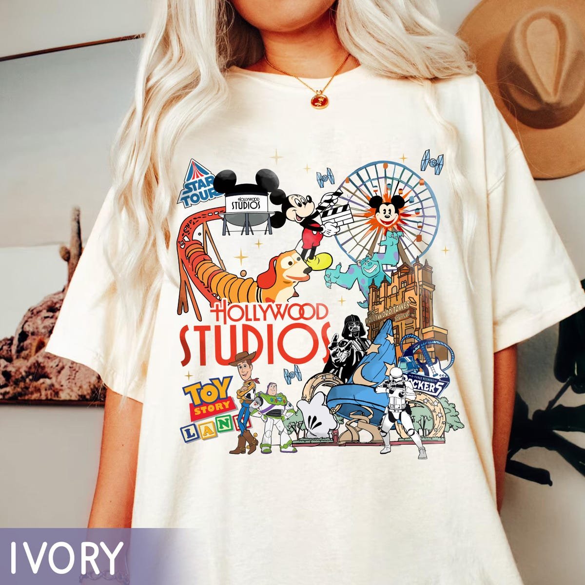 Disney Hollywood Studios T-Shirt Mickey and Friends Retro Family Tee