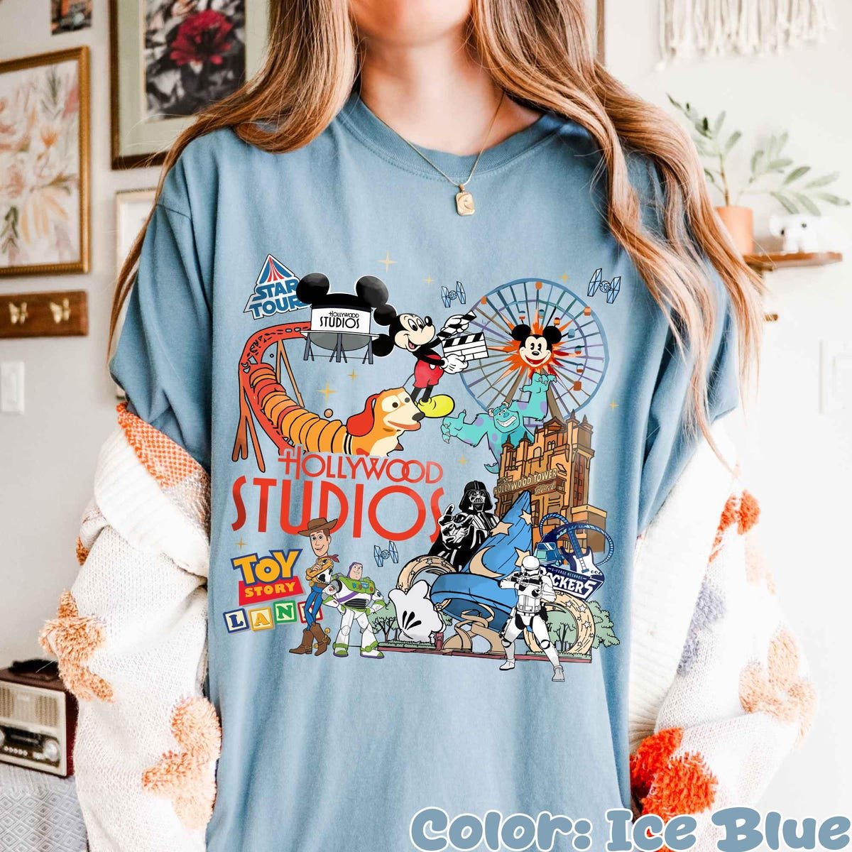 Disney Hollywood Studios T-Shirt Mickey and Friends Retro Family Tee