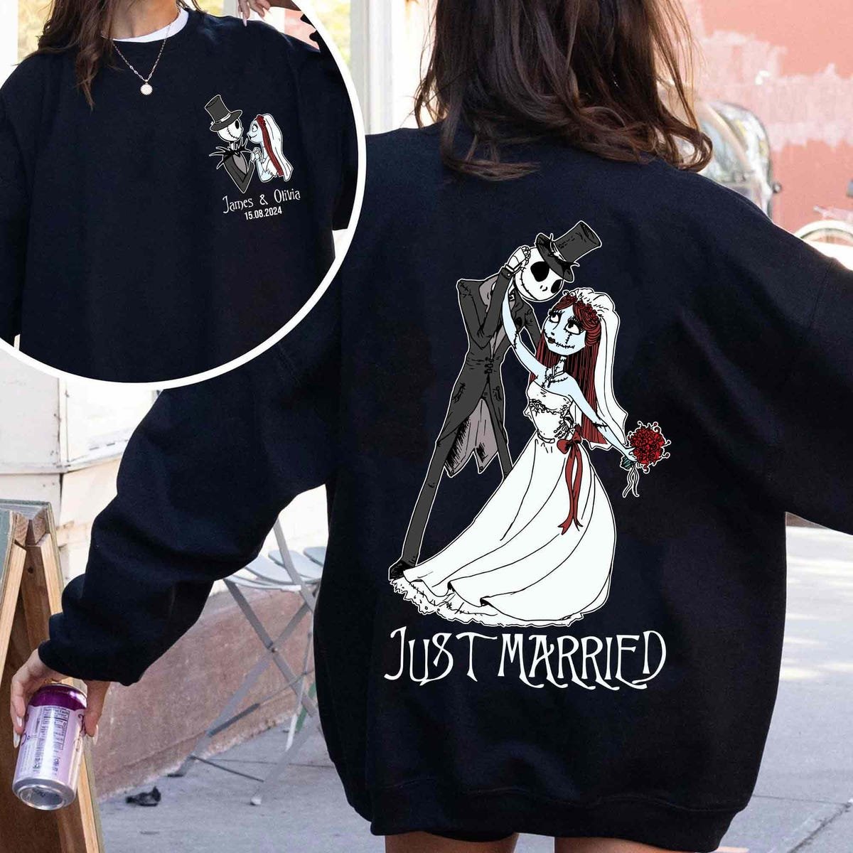 Disney Jack and Sally Couple Shirt Personalized Halloween Tee