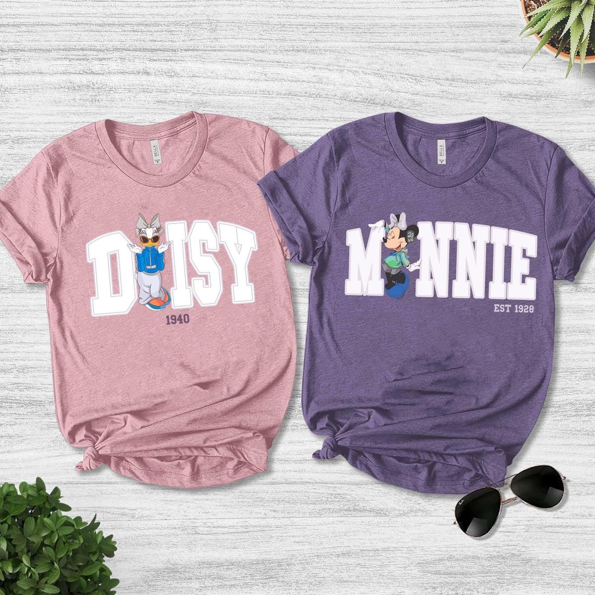 Disney Minnie and Daisy Vintage Matching Tee Family Trip Shirt