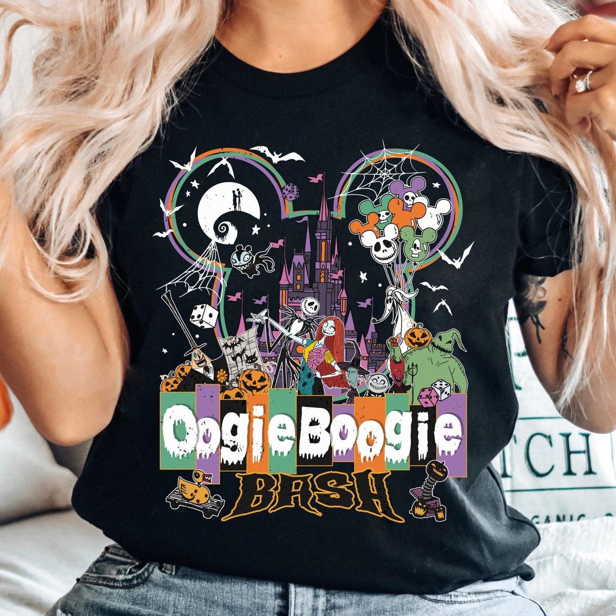 Disney Oogie Boogie Bash Shirt Halloween Mickey Ears Jack Skellington