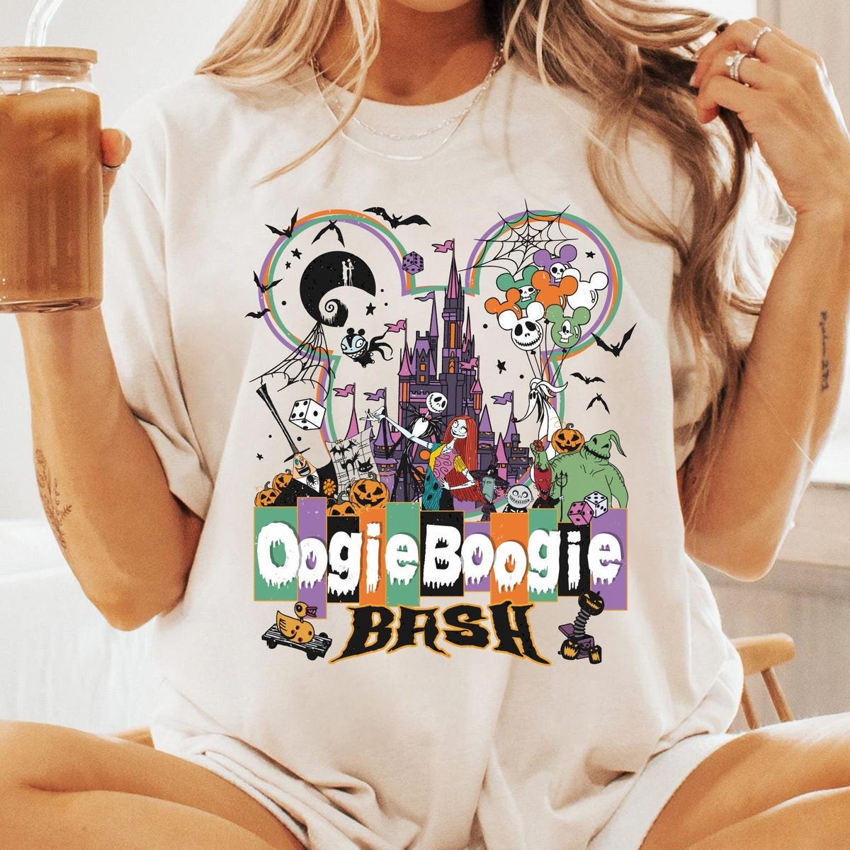 Disney Oogie Boogie Bash Shirt Halloween Mickey Ears Jack Skellington