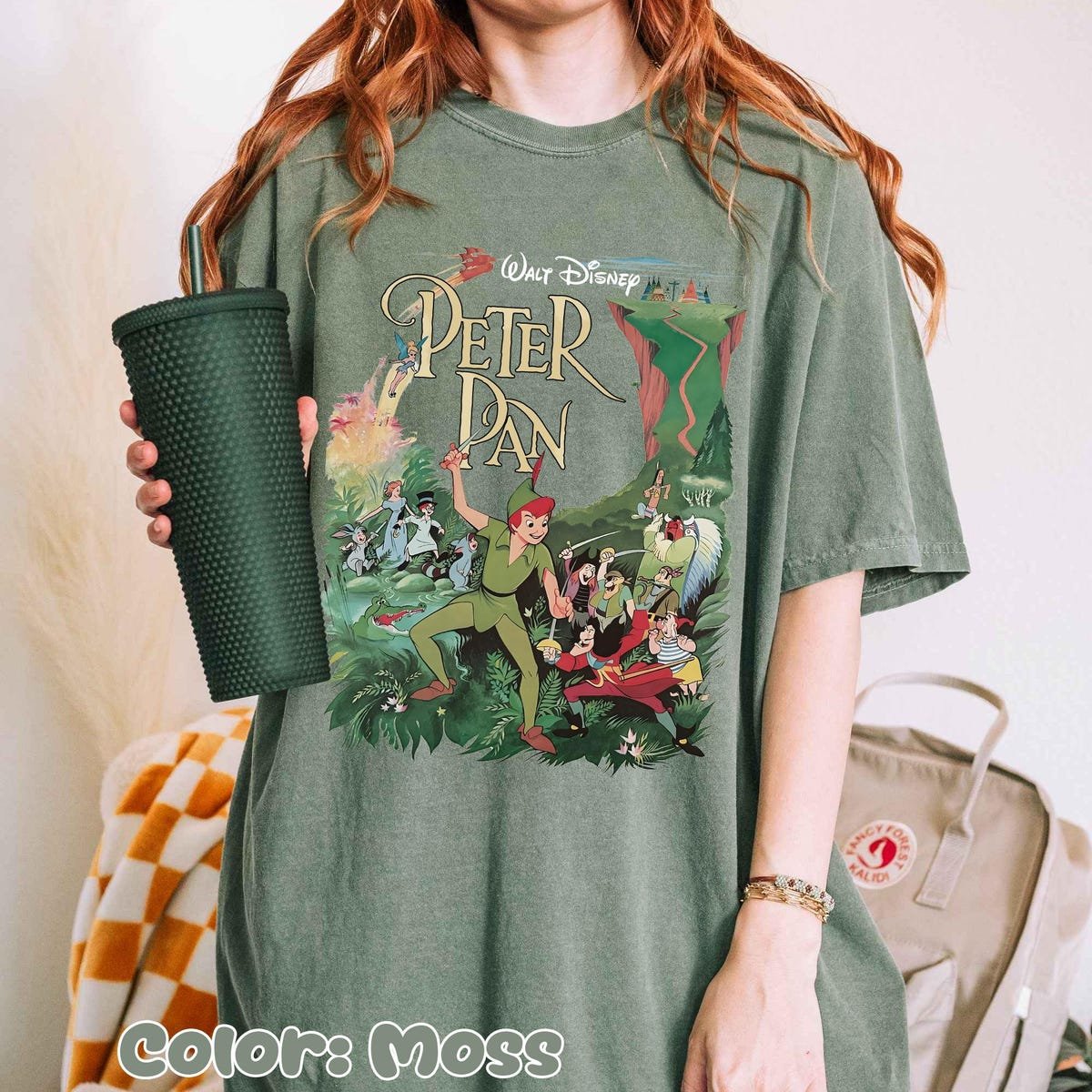 Disney Peter Pan Vintage Shirt Captain Hook Tinkerbell Graphic Tee