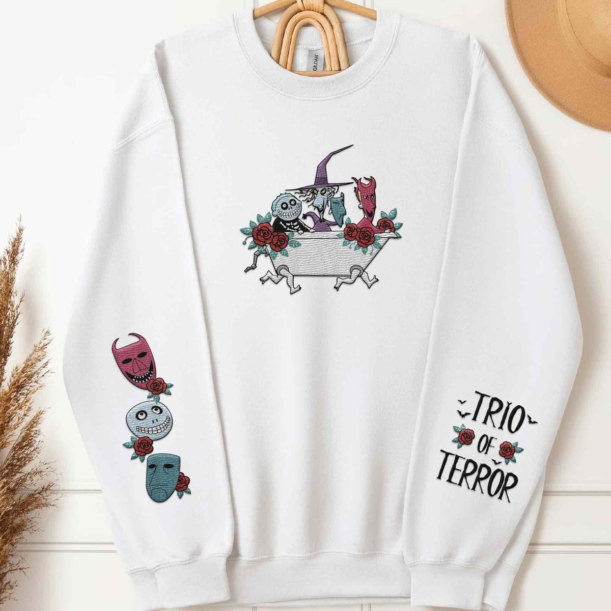 Disney Trio of Terror Sweatshirt Nightmare Before Christmas Embroidery
