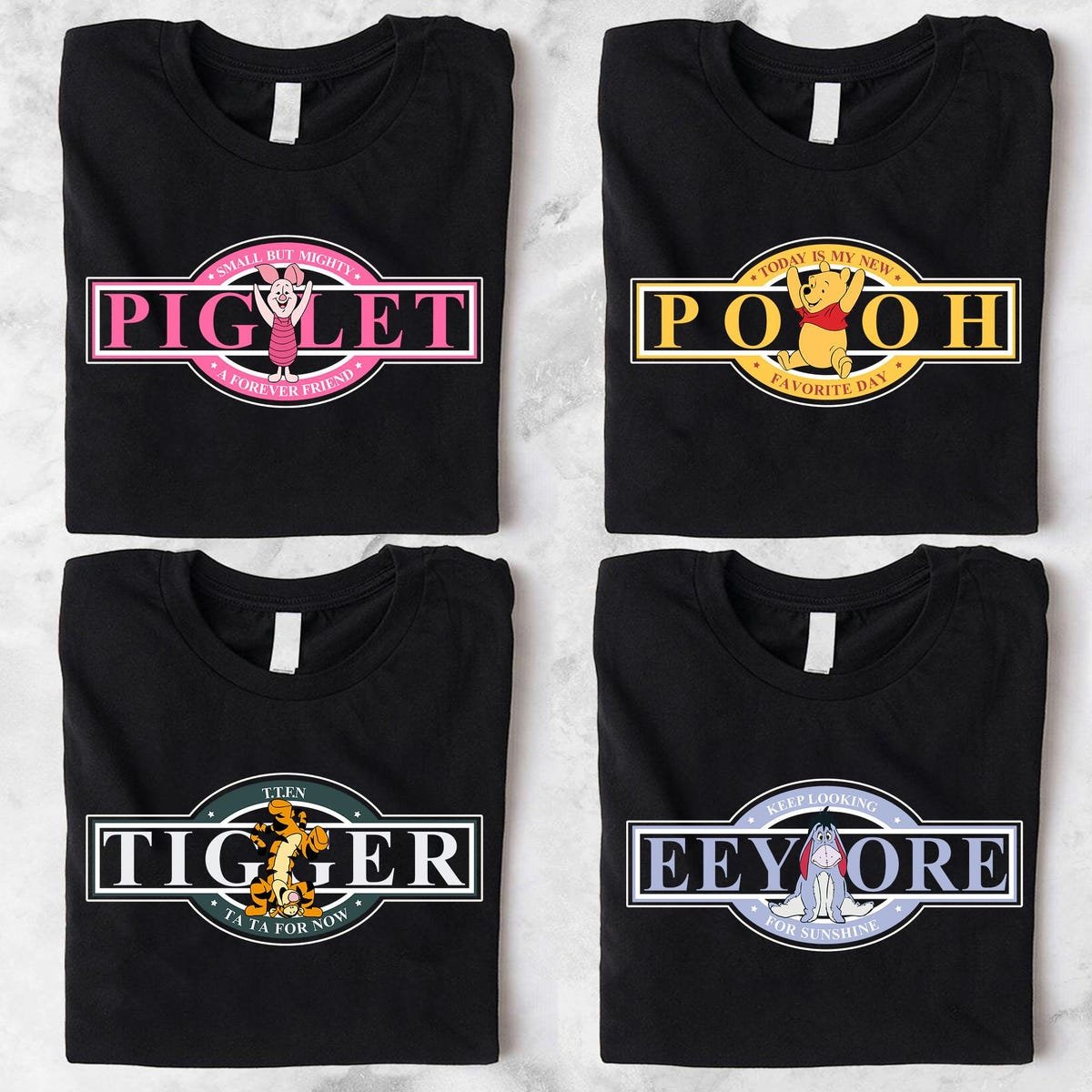 Disney Winnie the Pooh Family Trip Matching T-Shirt Vintage Design