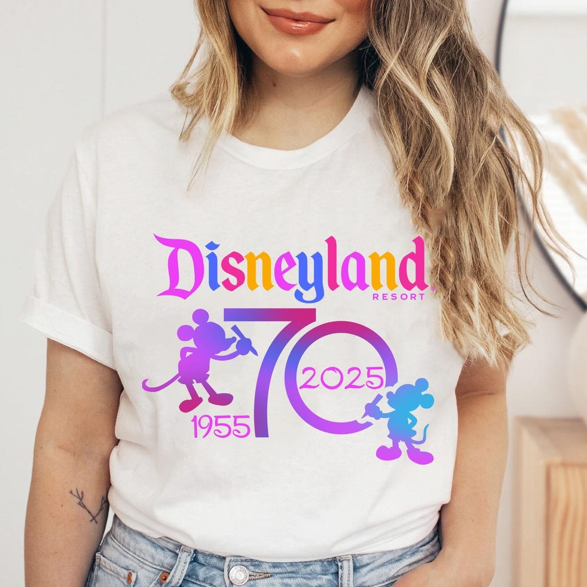 Disneyland 70th Anniversary Shirt Mickey Minnie Family Trip Tee 2025