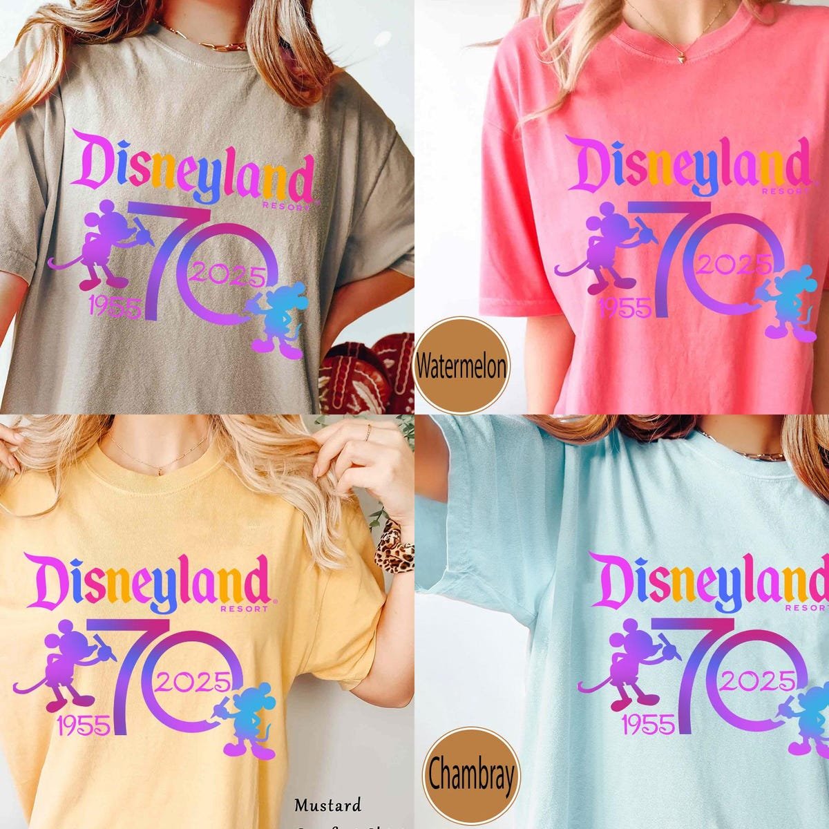 Disneyland 70th Anniversary Shirt Mickey Minnie Family Trip Tee 2025