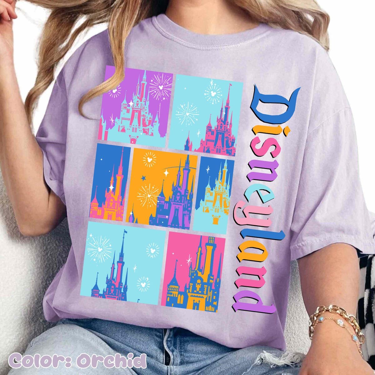 Disneyland 70th Anniversary Shirt Sleeping Castle Pop Art Tee