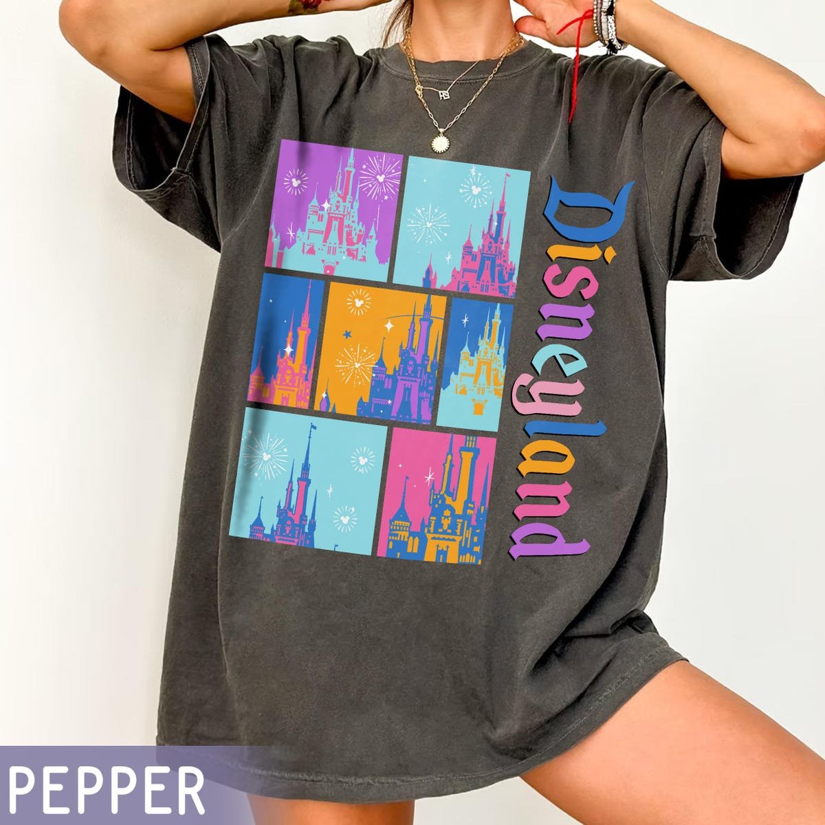Disneyland 70th Anniversary Shirt Sleeping Castle Pop Art Tee