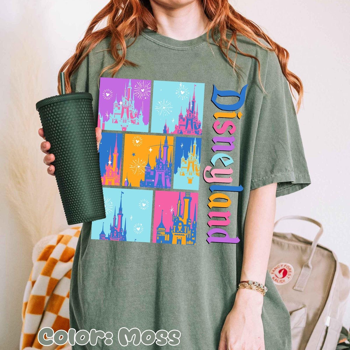 Disneyland 70th Anniversary Shirt Sleeping Castle Pop Art Tee