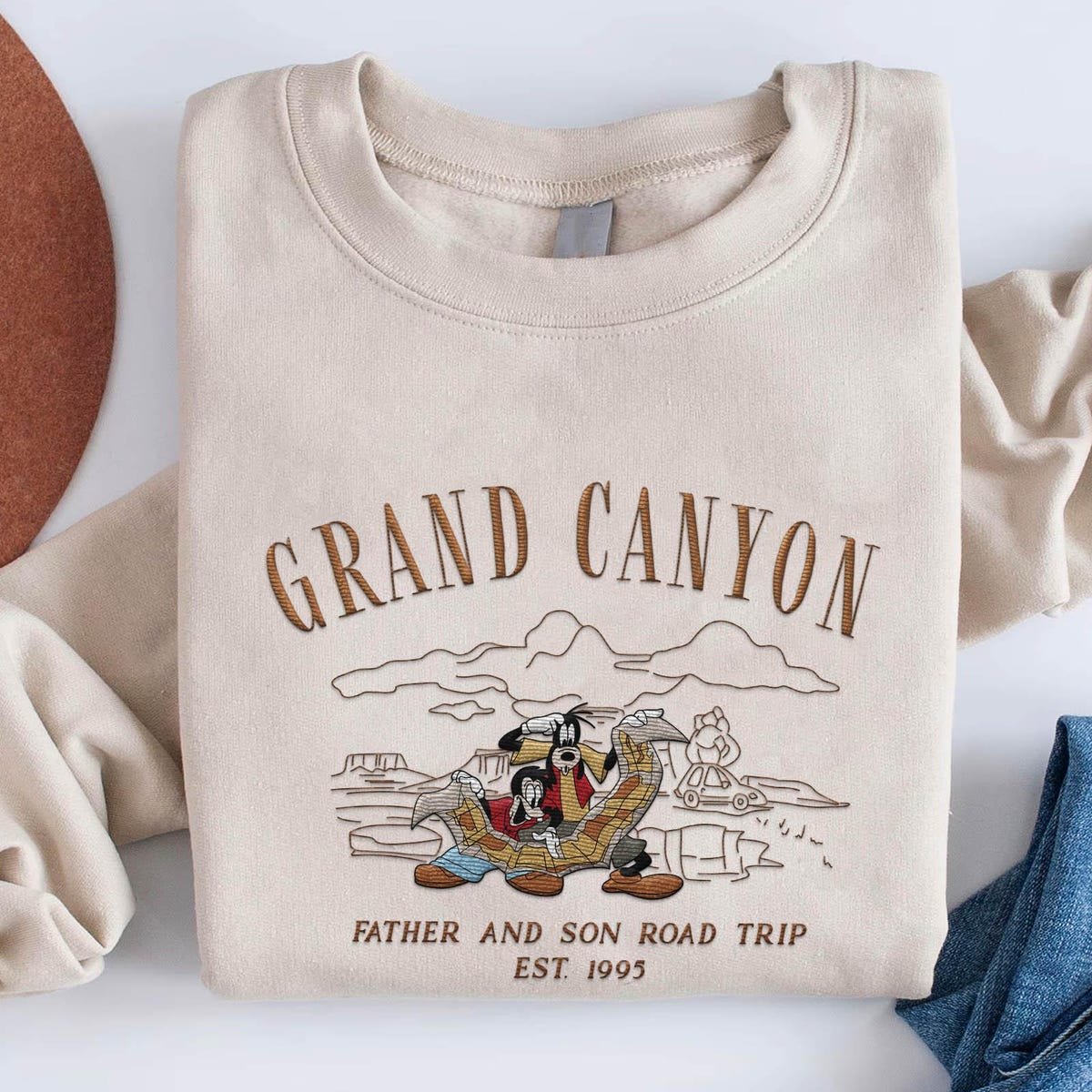 Goofy Movie Grand Canyon Sweatshirt Disney Road Trip 1995