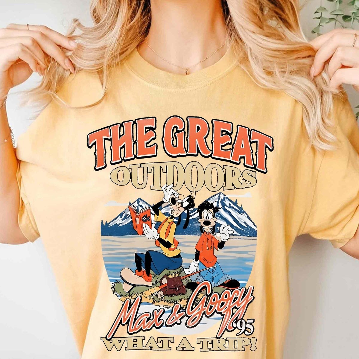 Goofy Movie Shirt Max & Goofy Outdoors 1995 Vintage Camping Tee
