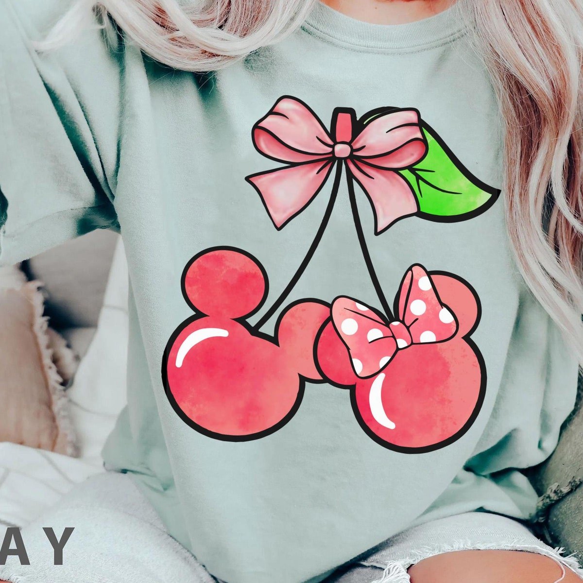 Mickey Minnie Mouse Watercolor T-shirt Disney Family Trip Gift