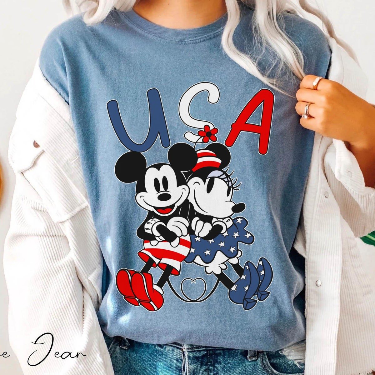 Patriotic USA Disney Shirt Mickey Minnie 4th July Independence Day 2024