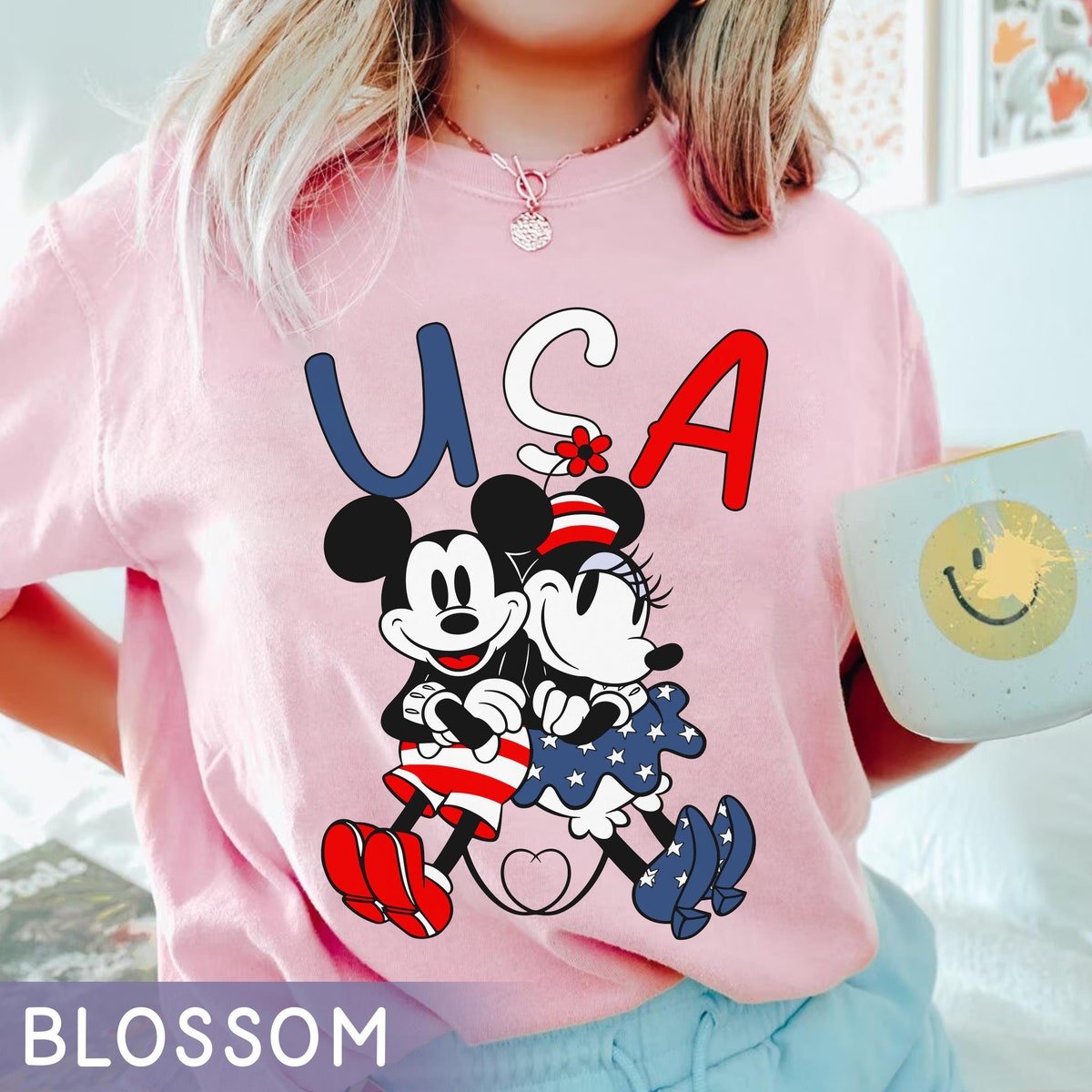 Patriotic USA Disney Shirt Mickey Minnie 4th July Independence Day 2024