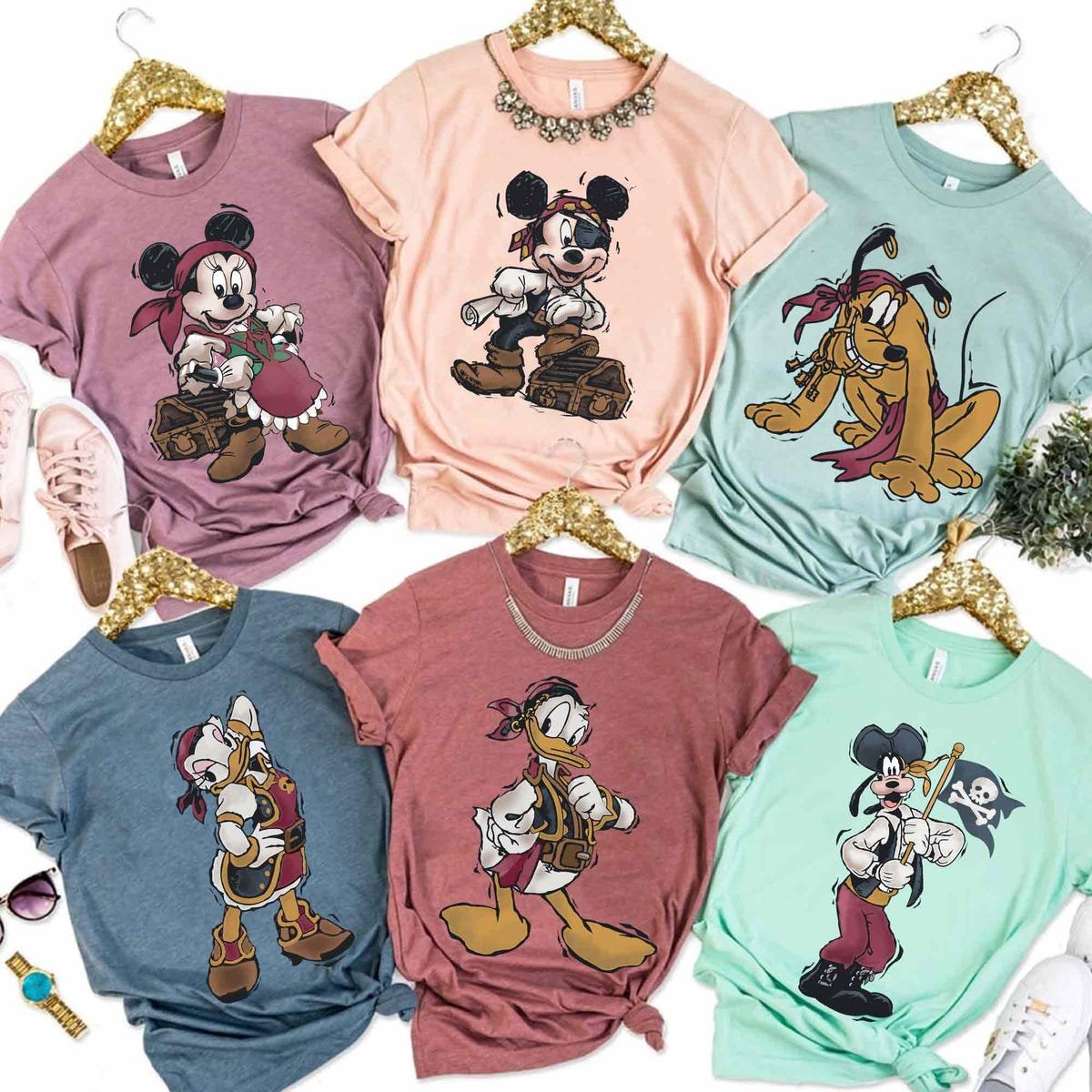Pirate Mickey and Friends T-Shirt Vintage Disneyland Family Trip