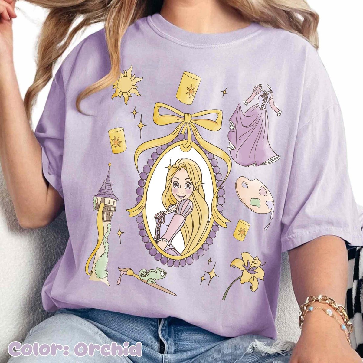 Rapunzel Shirt Disney Princess Tee Coquette Style Family Matching