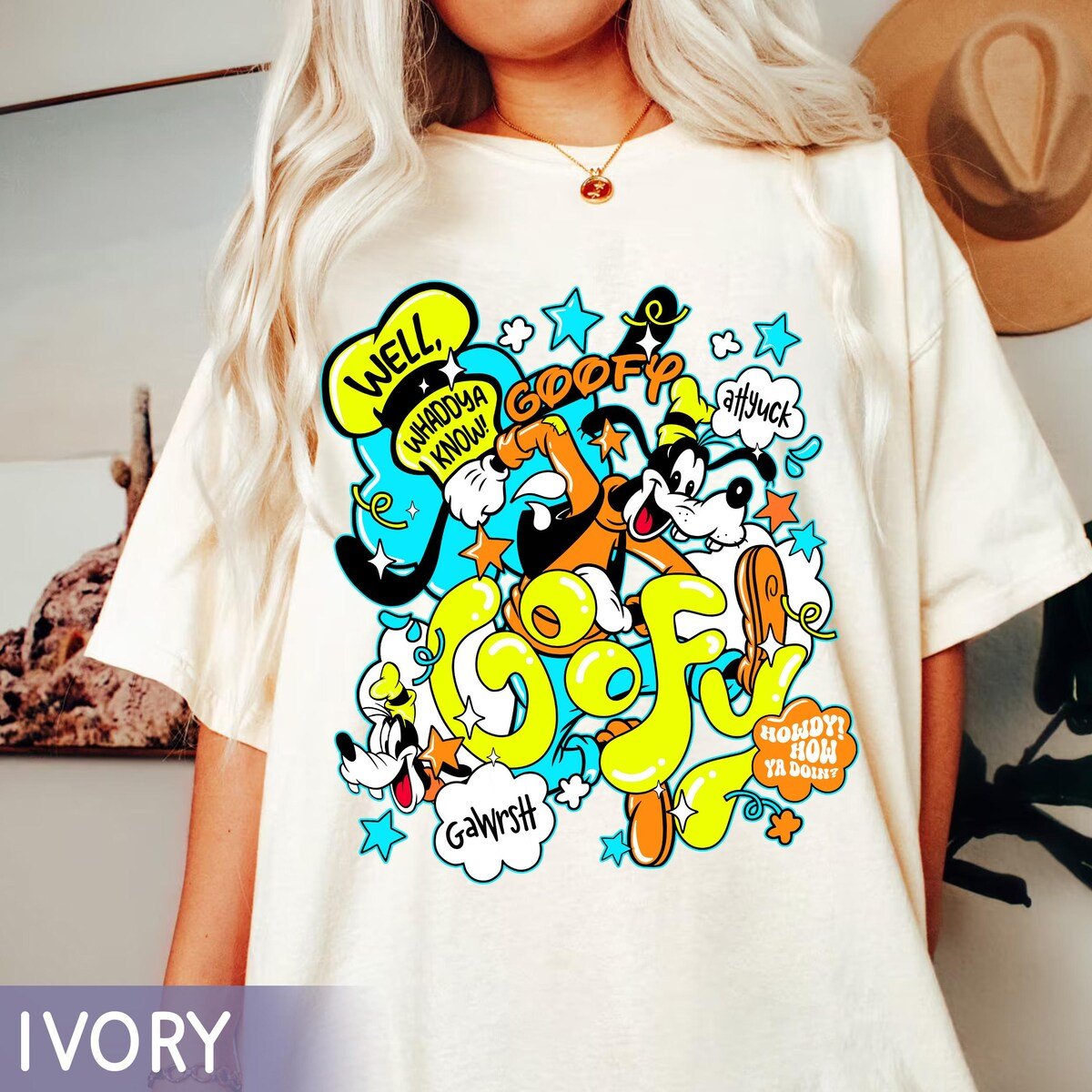 Retro Disney Goofy Shirt Y2K Cartoon Tee Disneyland Family Trip 2025