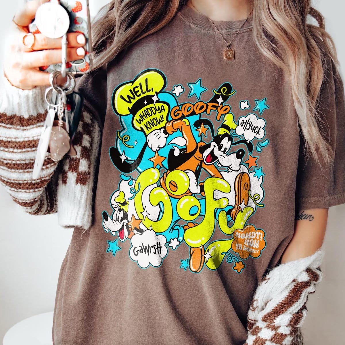 Retro Disney Goofy Shirt Y2K Cartoon Tee Disneyland Family Trip 2025
