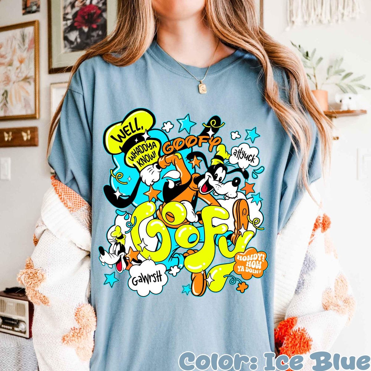 Retro Disney Goofy Shirt Y2K Cartoon Tee Disneyland Family Trip 2025