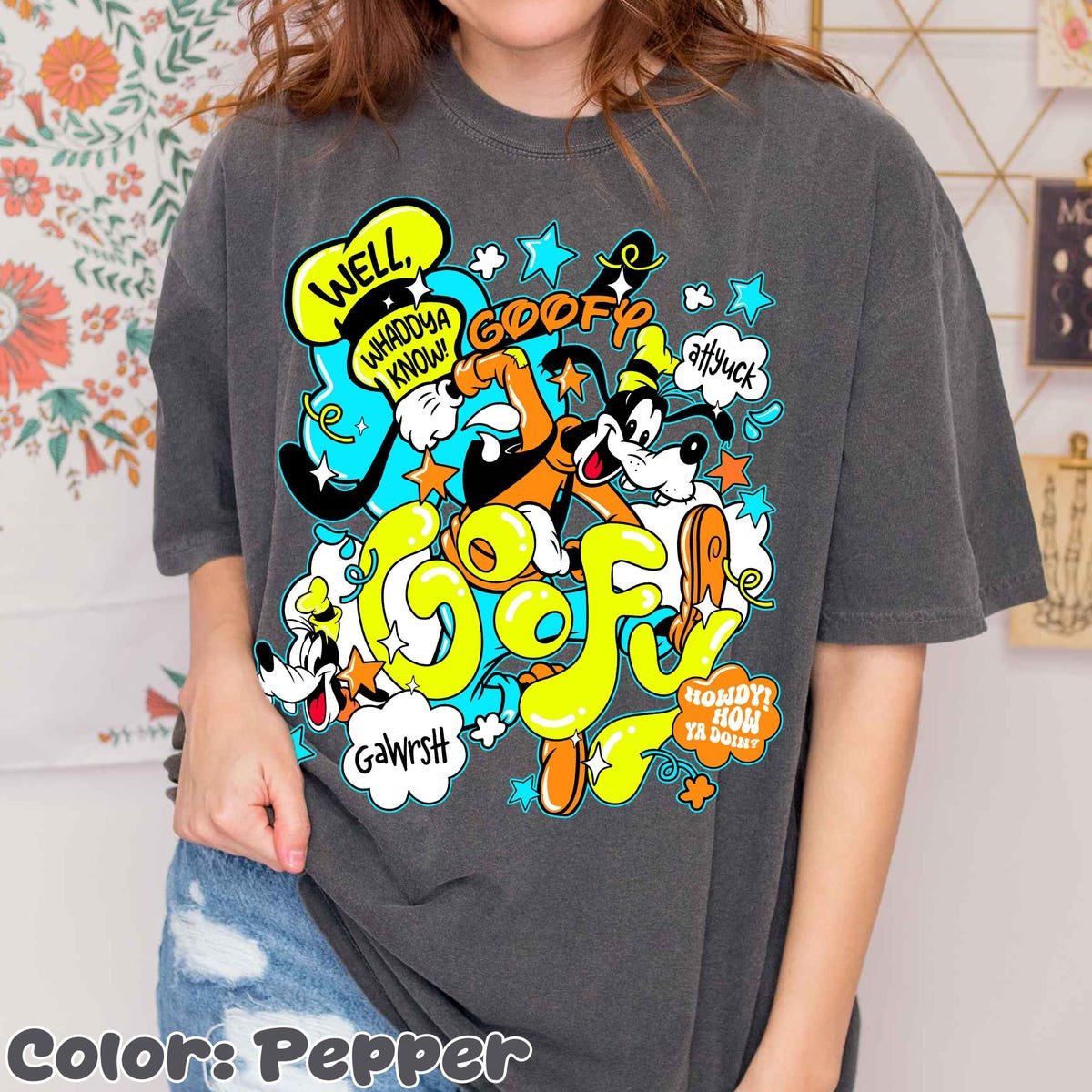 Retro Disney Goofy Shirt Y2K Cartoon Tee Disneyland Family Trip 2025