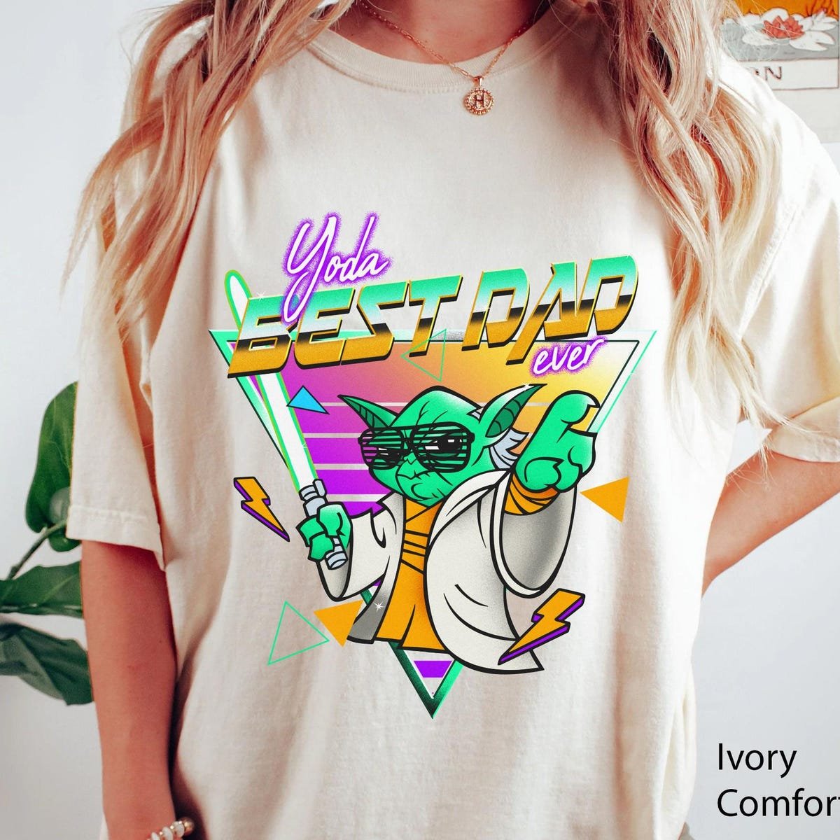 Retro Disney Star Wars Yoda Shirt for Dad Father's Day Gift