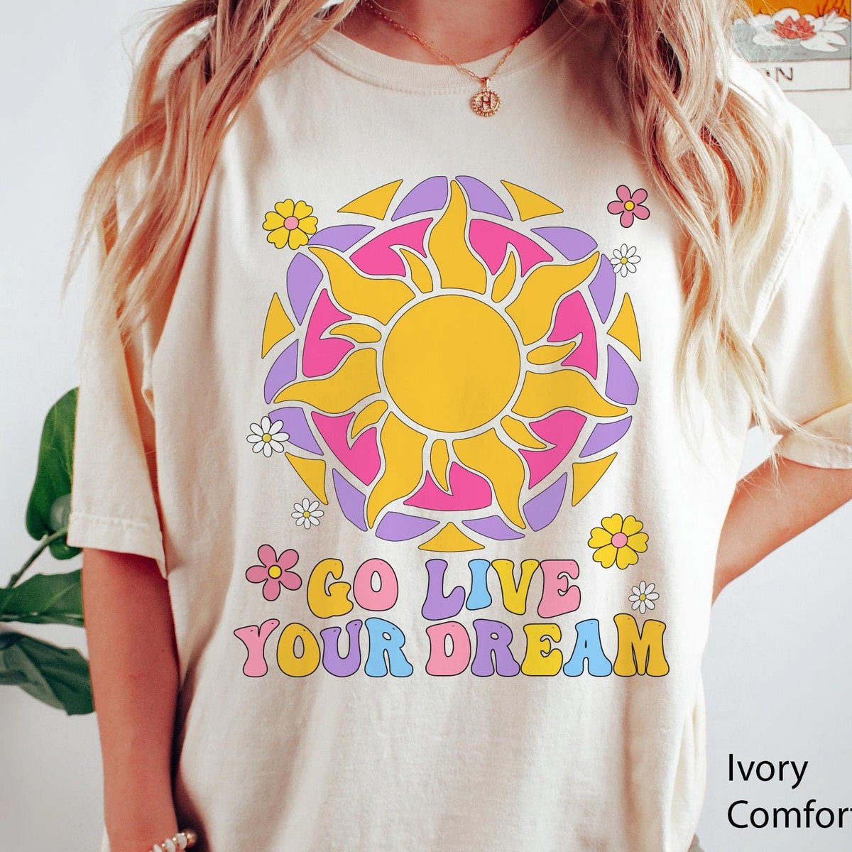 Retro Tangled Sun T-Shirt Rapunzel Princess Family Trip 2024