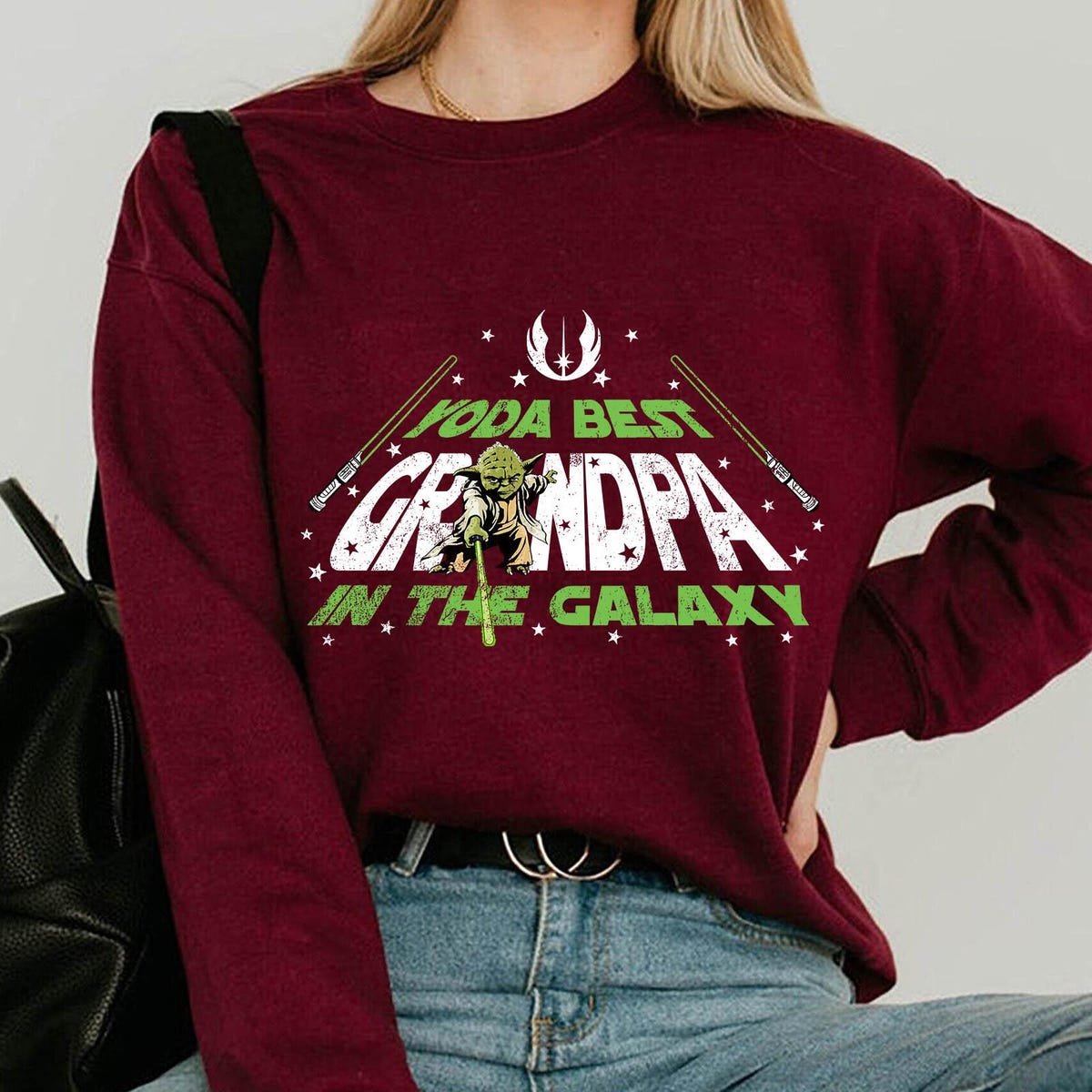 Retro Yoda Best Grandpa Shirt Star Wars Father's Day Gift