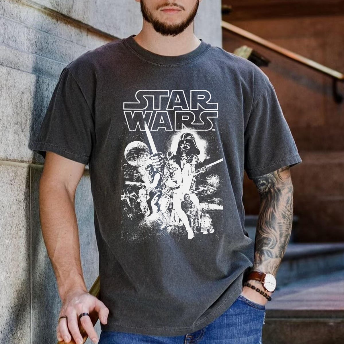 Star Wars A New Hope T-shirt Vintage Movie Poster Design