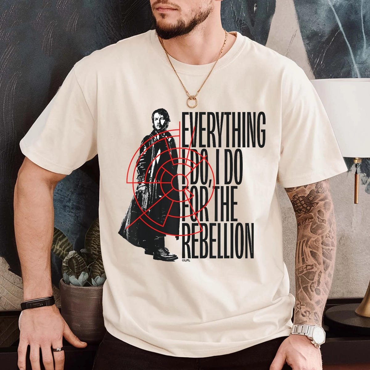 Star Wars Andor Rebellion T-shirt Cassian Andor Gift Tee