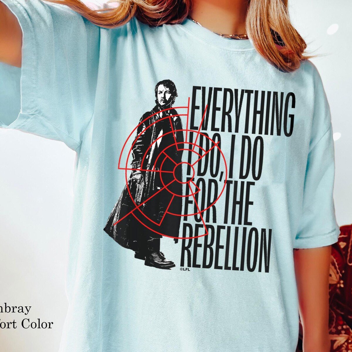 Star Wars Andor Rebellion T-shirt Cassian Andor Gift Tee