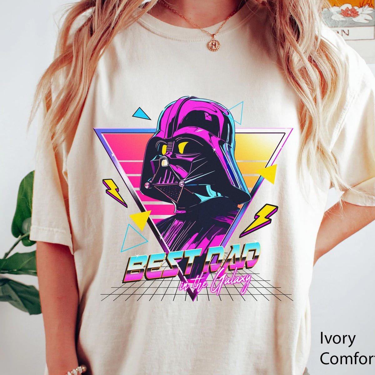 Star Wars Dad Shirt Vintage 90s Darth Vader Tee Father's Day Gift