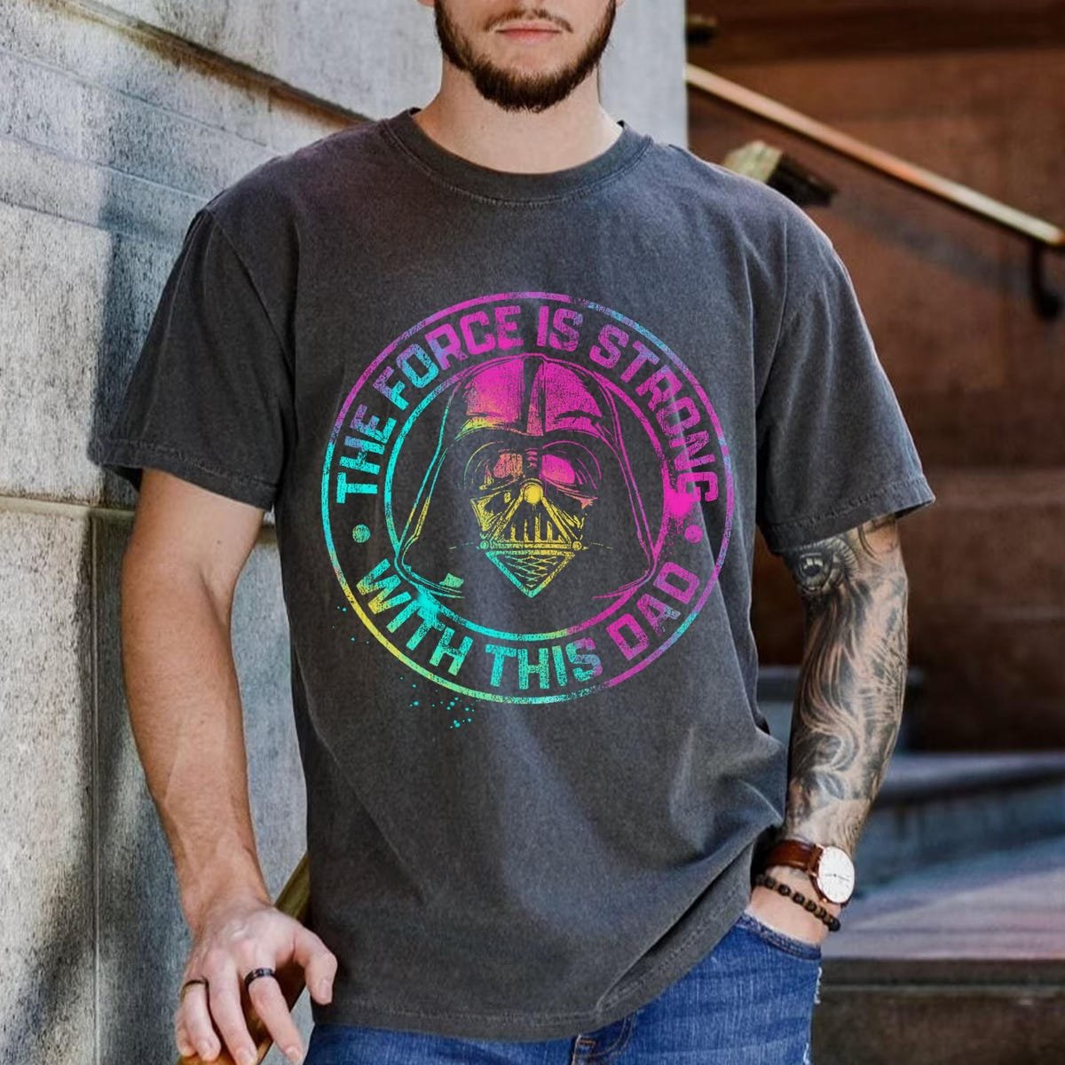 Star Wars Darth Vader Dad Shirt Strong Force Father's Day Tee