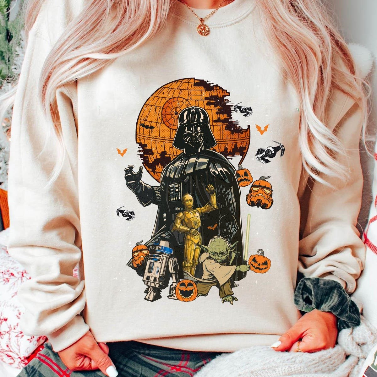 Star Wars Halloween Shirt Vintage Darth Vader Pumpkin Design